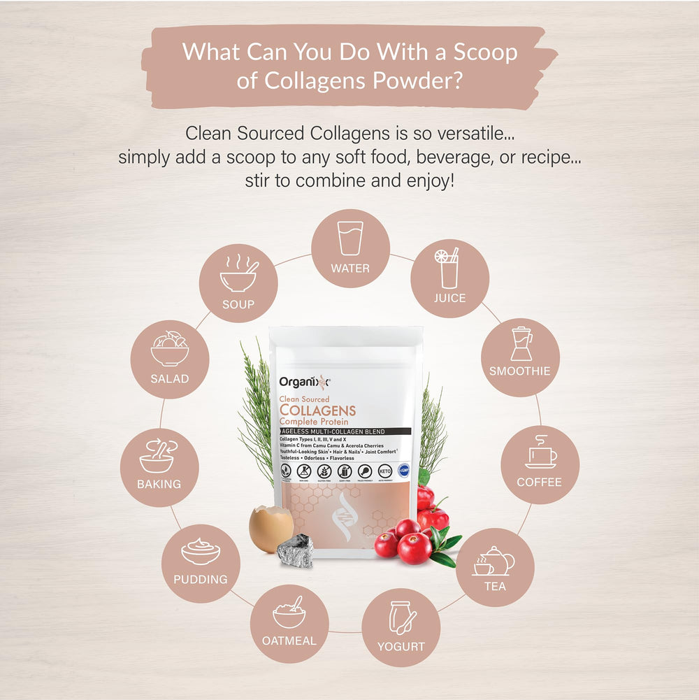 Clean-sourced collagen from grass-fed bovine and wild-caught sources