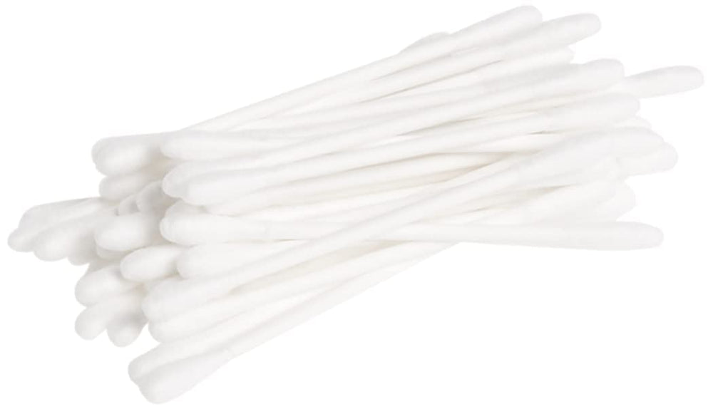 Close-up of organic cotton tip on swab