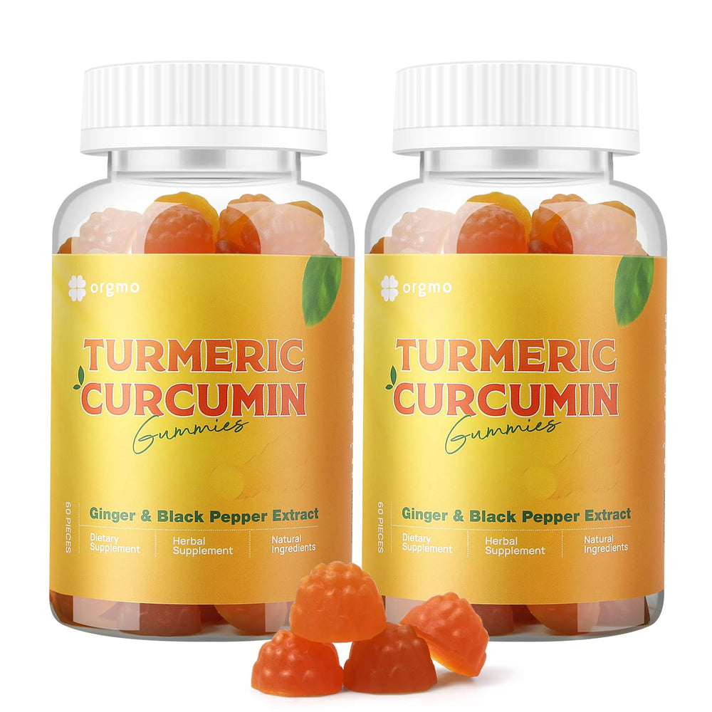 ORGMO Turmeric Curcumin Gummies 2-pack front view