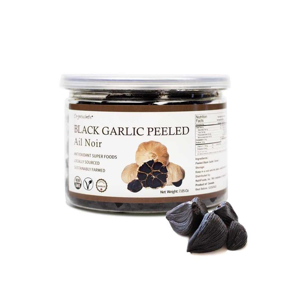 Orgnisulmte Canada Peeled Black Garlic cloves - premium quality