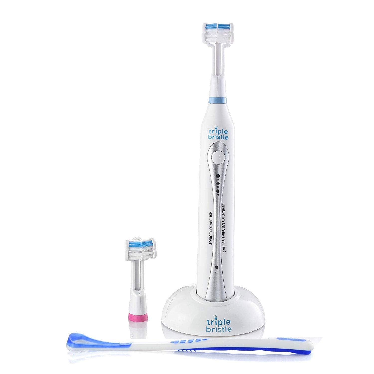 Front view of Original Sonic Toothbrush Pink 2pk