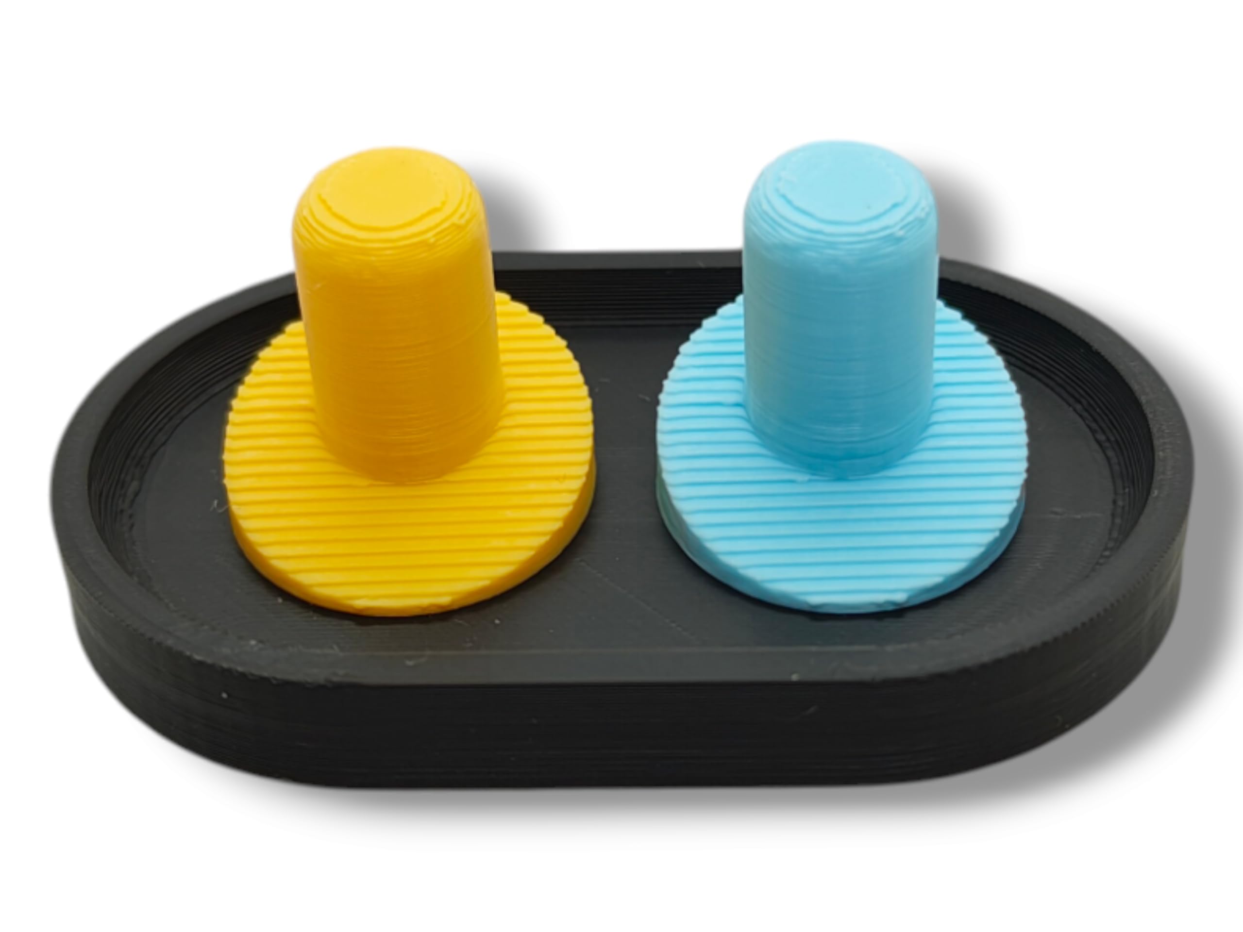 Pastel yellow Oral-B iO head holder with 2-6 head capacity