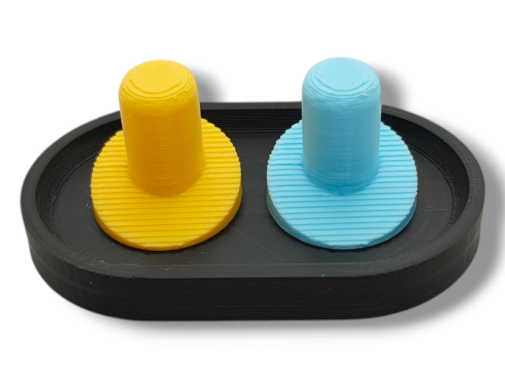 Pastel yellow Oral-B iO head holder with 2-6 head capacity