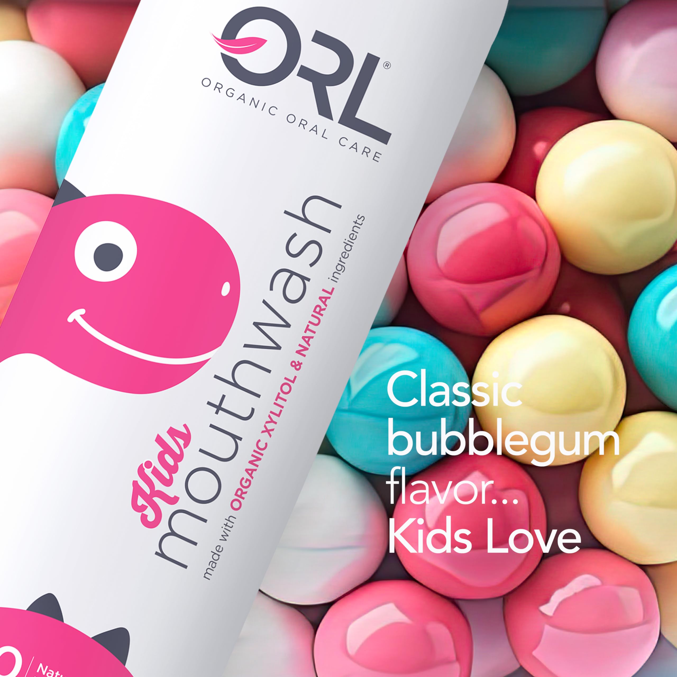 ORL Kids mouthwash enamel-strengthening formula
