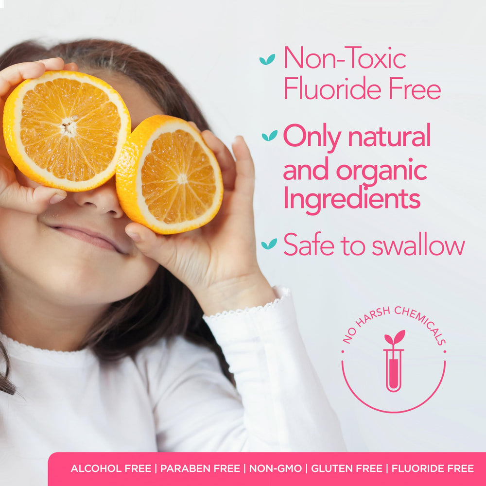ORL Kids mouthwash fluoride-free label