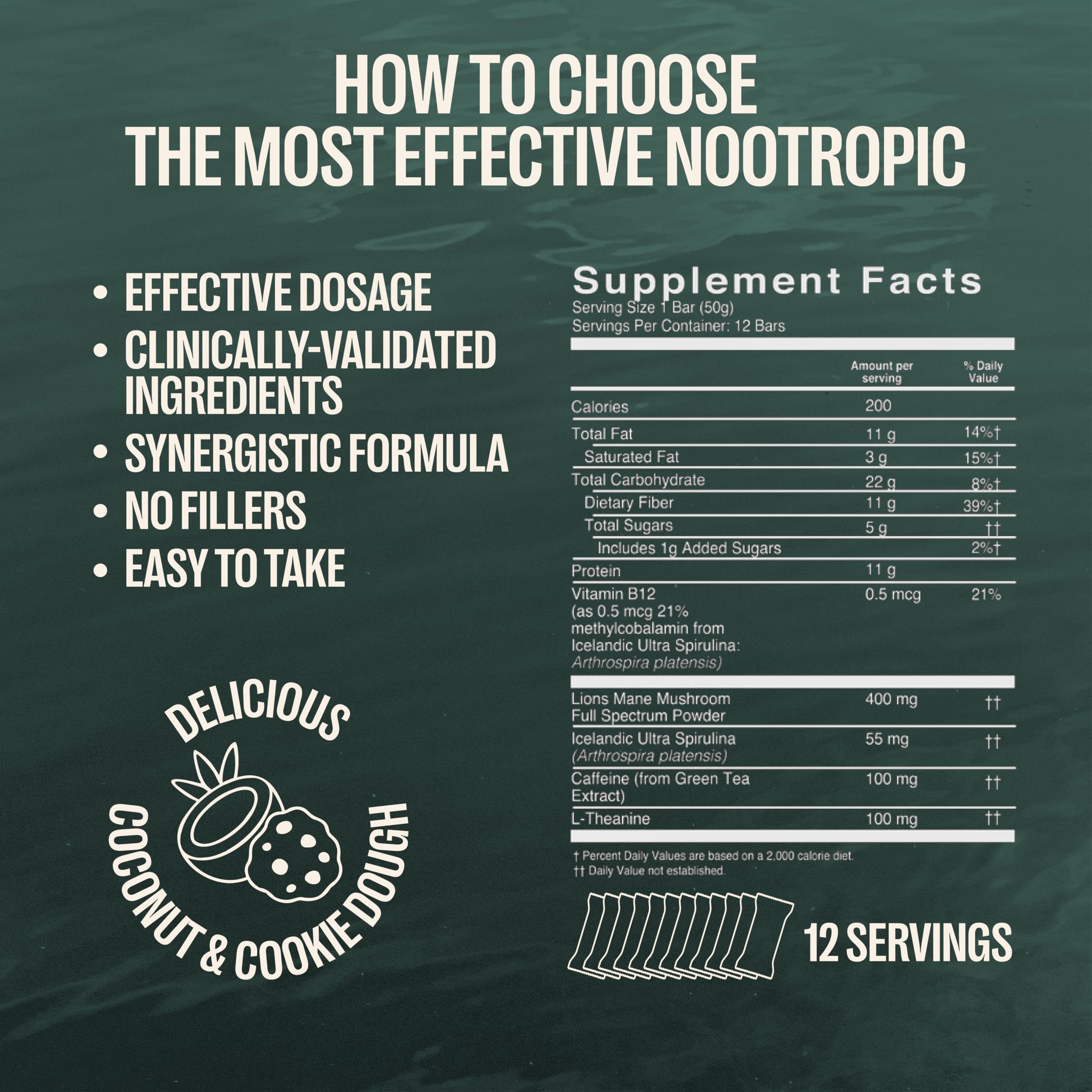 Orlo Brain Performance Bar unwrapped, ready for quick pre-workout energy.