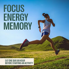 Orlo Brain Performance Bar vegan protein close-up showing fiber-rich texture.