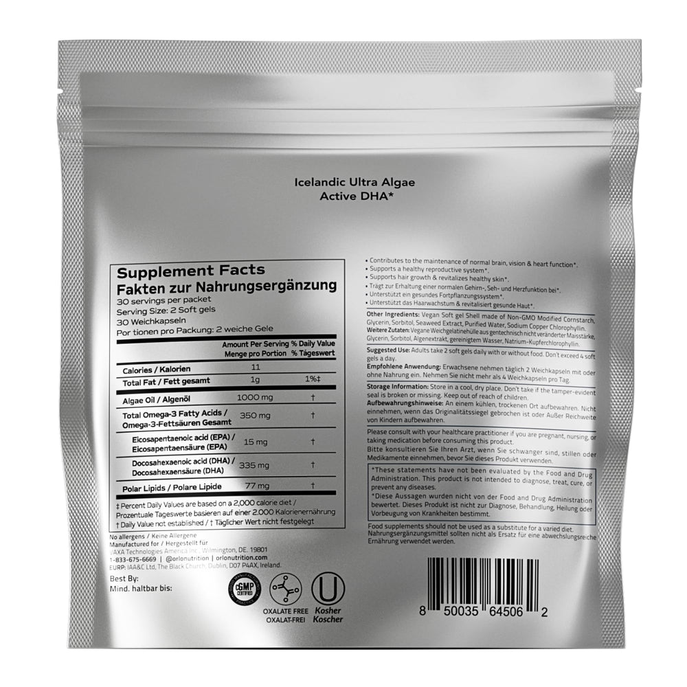 Graphic showing heart health benefits of DHA