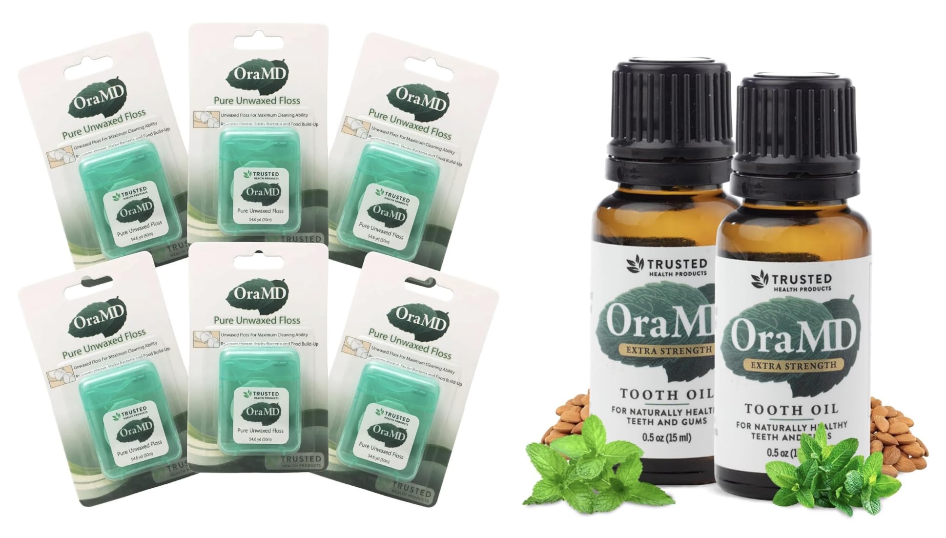 OraMD unwaxed dental floss 6-pack