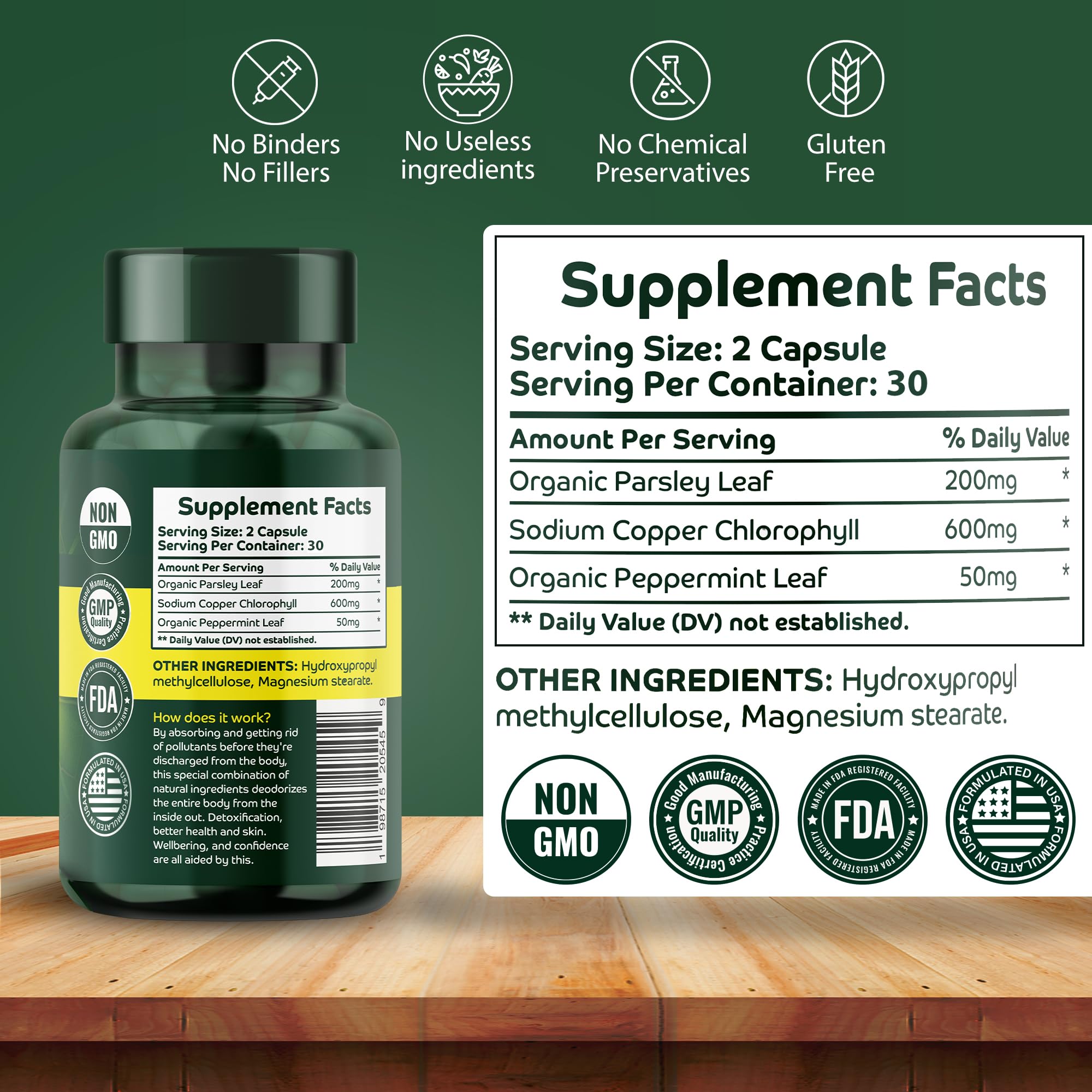 Orry's Vital Chlorophyll packaging
