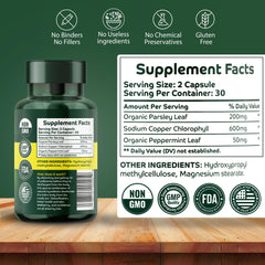 Orry's Vital Chlorophyll packaging