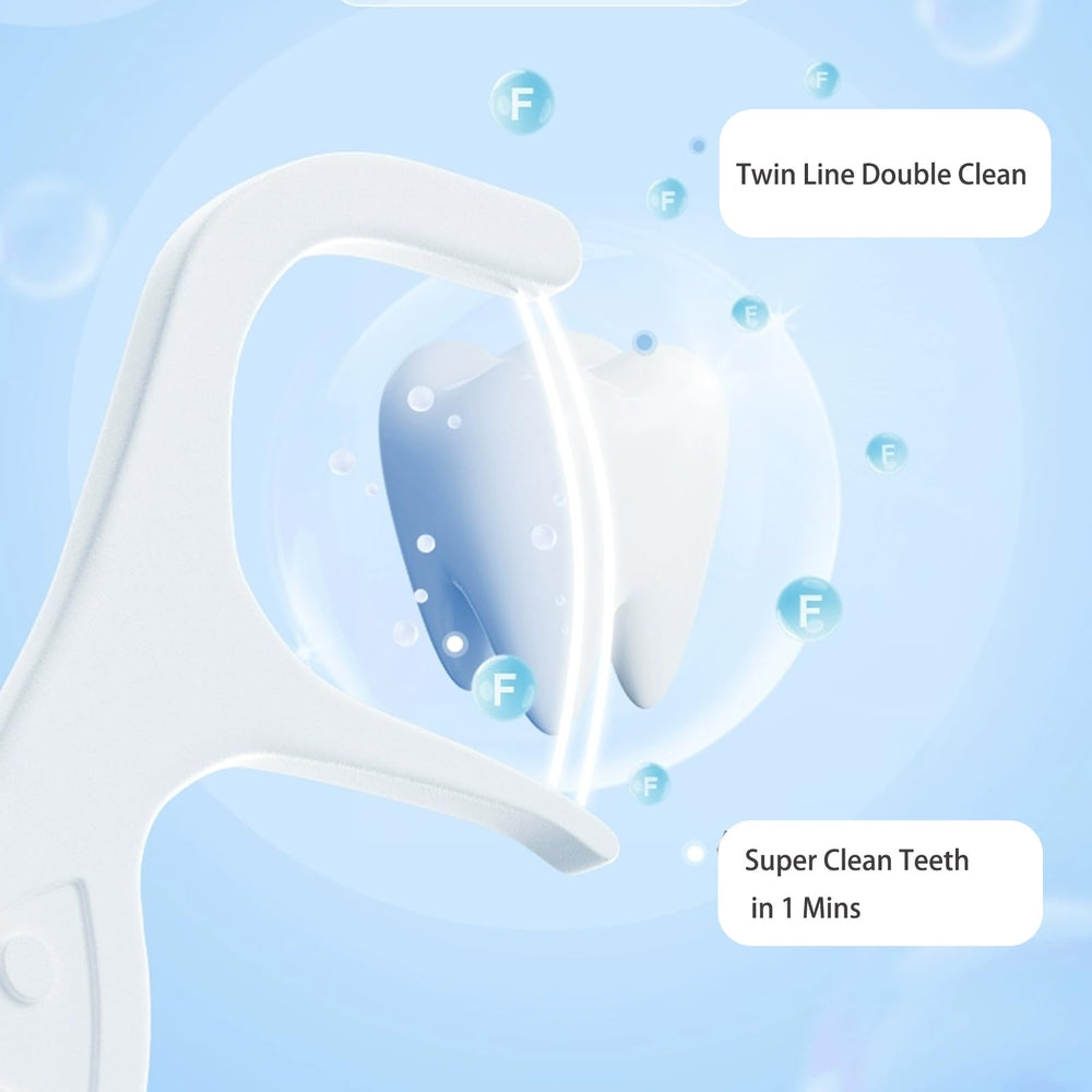 2-in-1 floss sticks and toothpick design