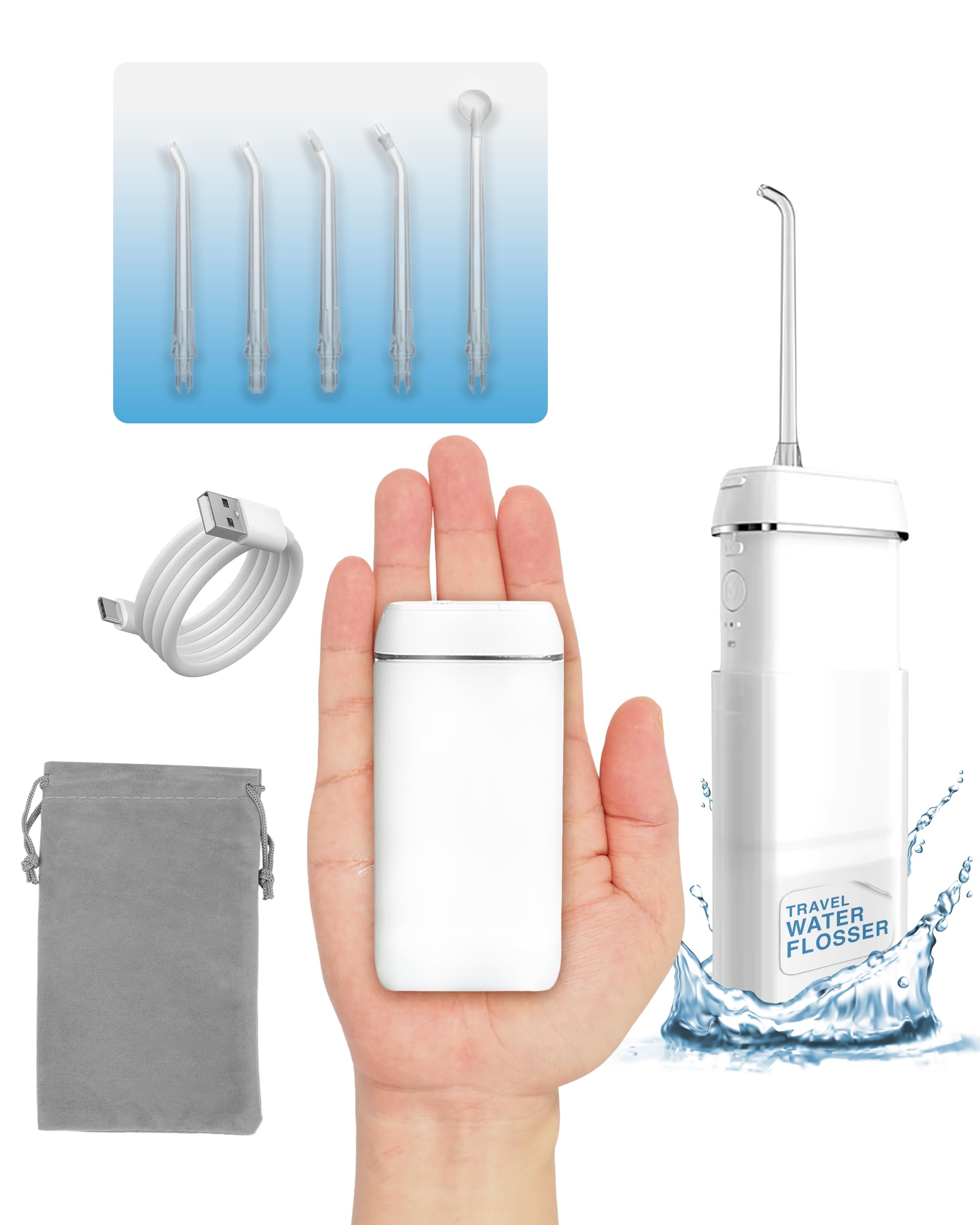 Ortho Water Flosser cordless collapsible unit