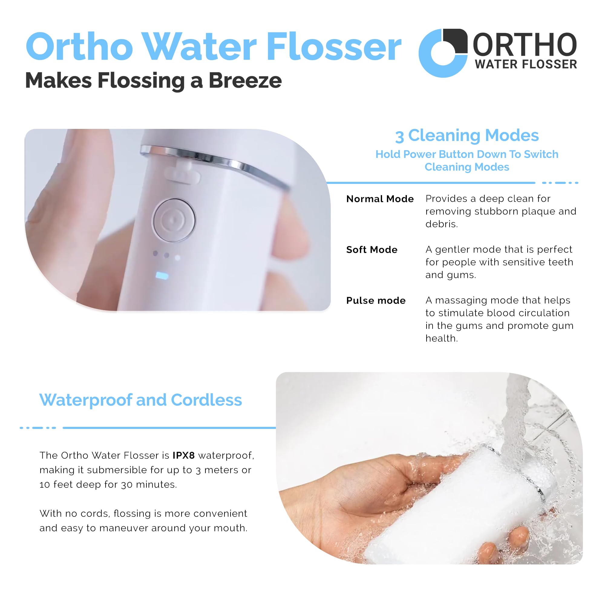 Collapsible design with stored nozzles for travel