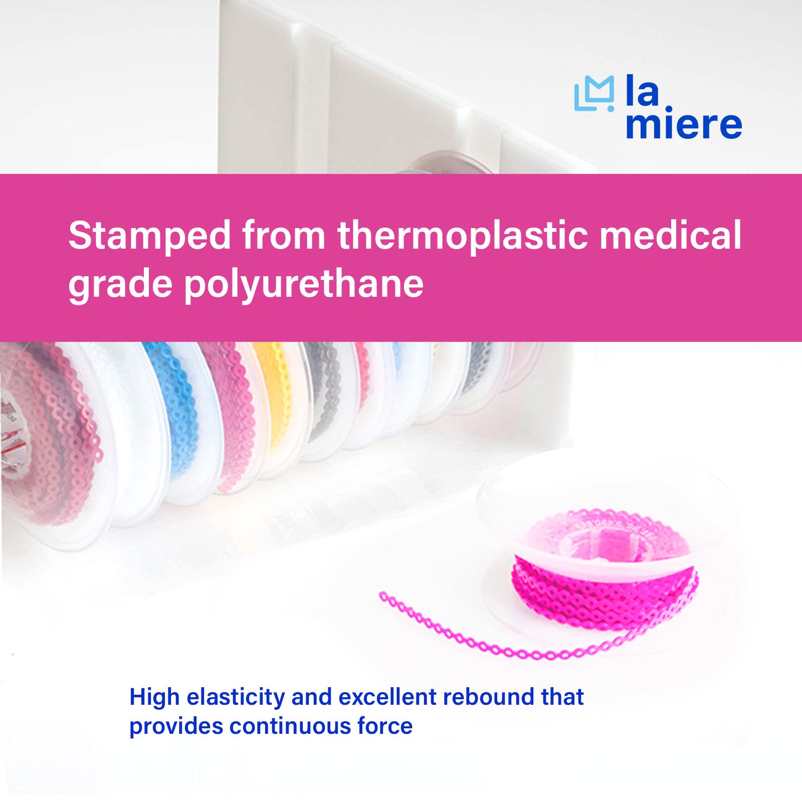 Power chains on 15-inch spools - closed, short, long filaments