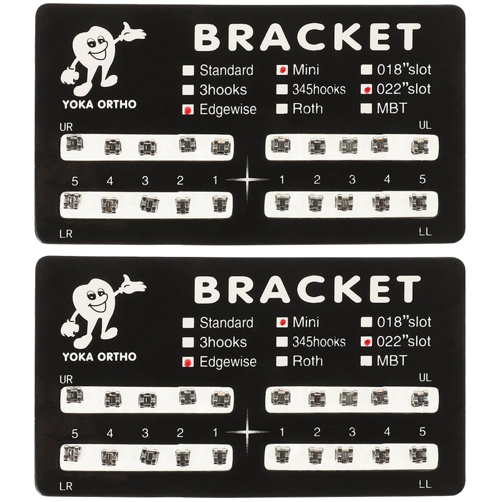 40Pcs Orthodontic Brackets Stainless Steel Holder Kit - box and components