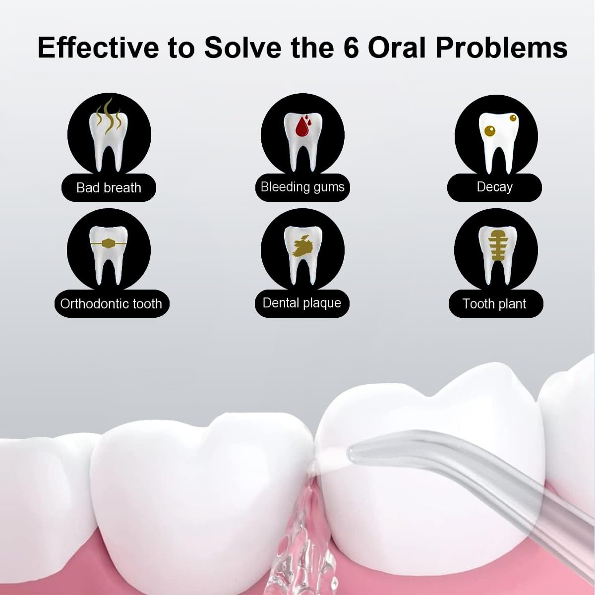 Orthodontic care tips included with interchangeable tips