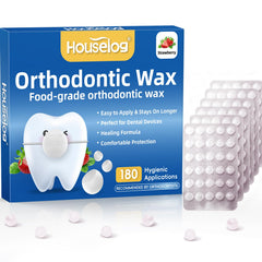 180 strawberry orthodontic wax dots in individual wrappers