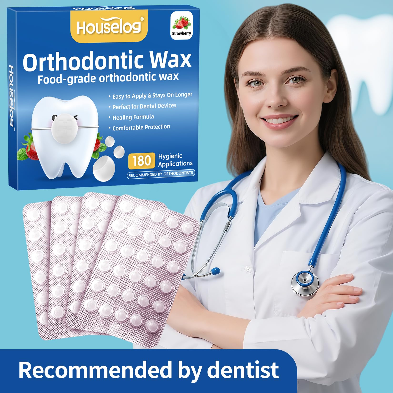 Portable orthodontic wax dots for travel