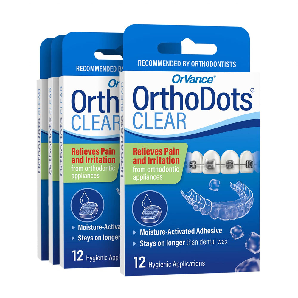 OrthoDots clear braces wax alternative in packaging
