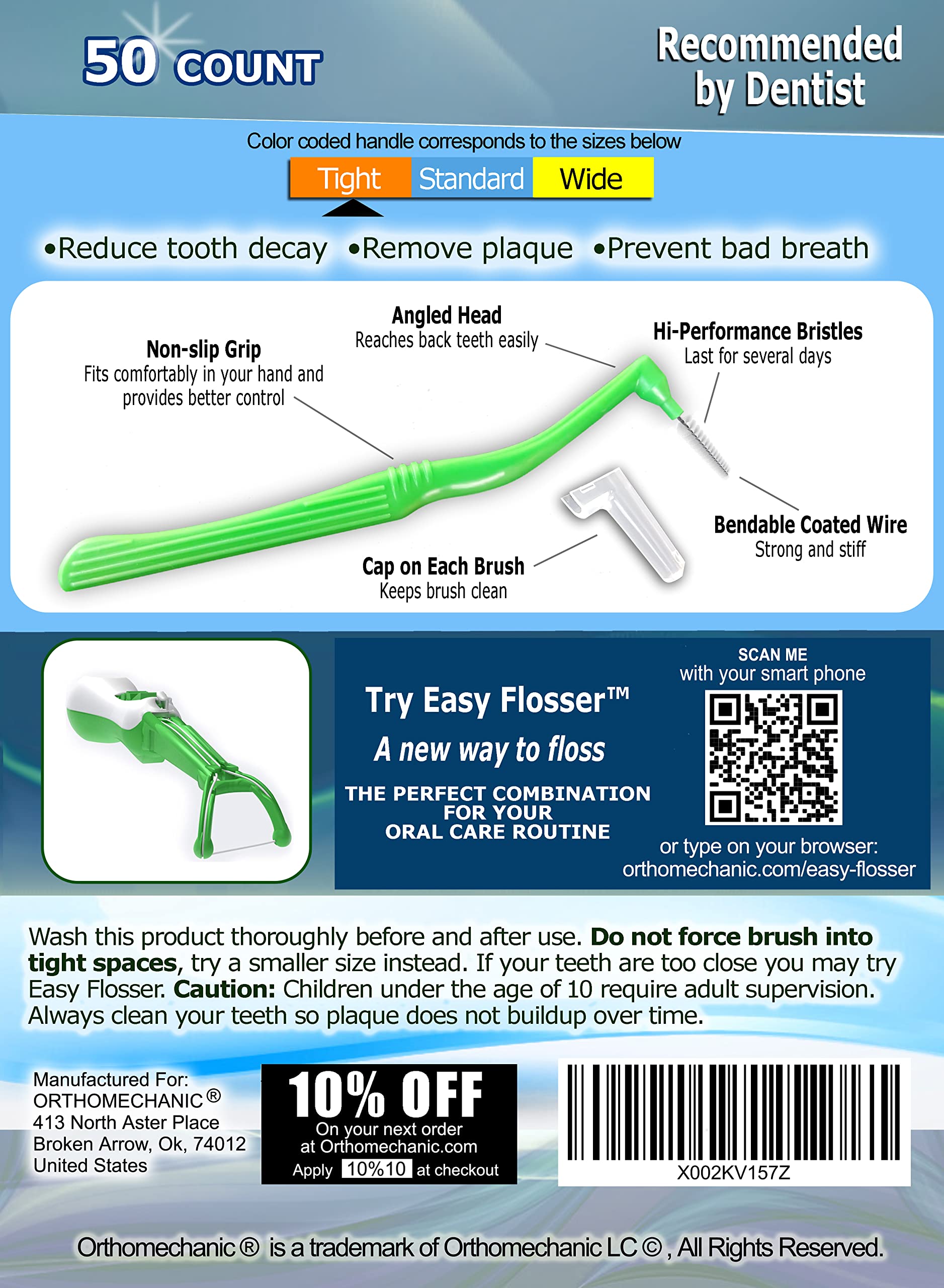 Close-up of brush bristles designed for interdental cleaning