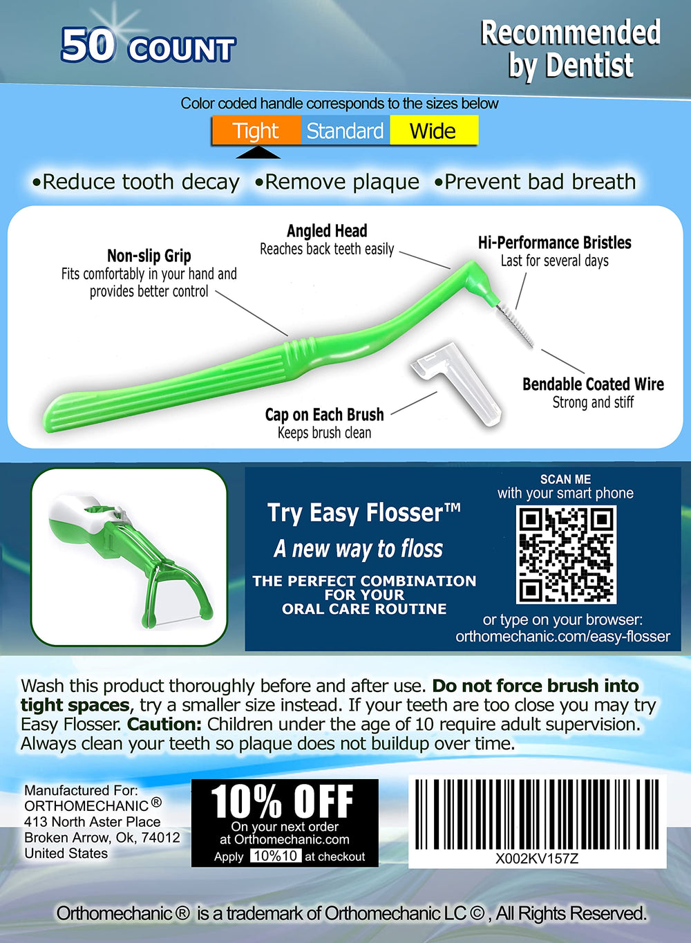 Close-up of brush bristles designed for interdental cleaning