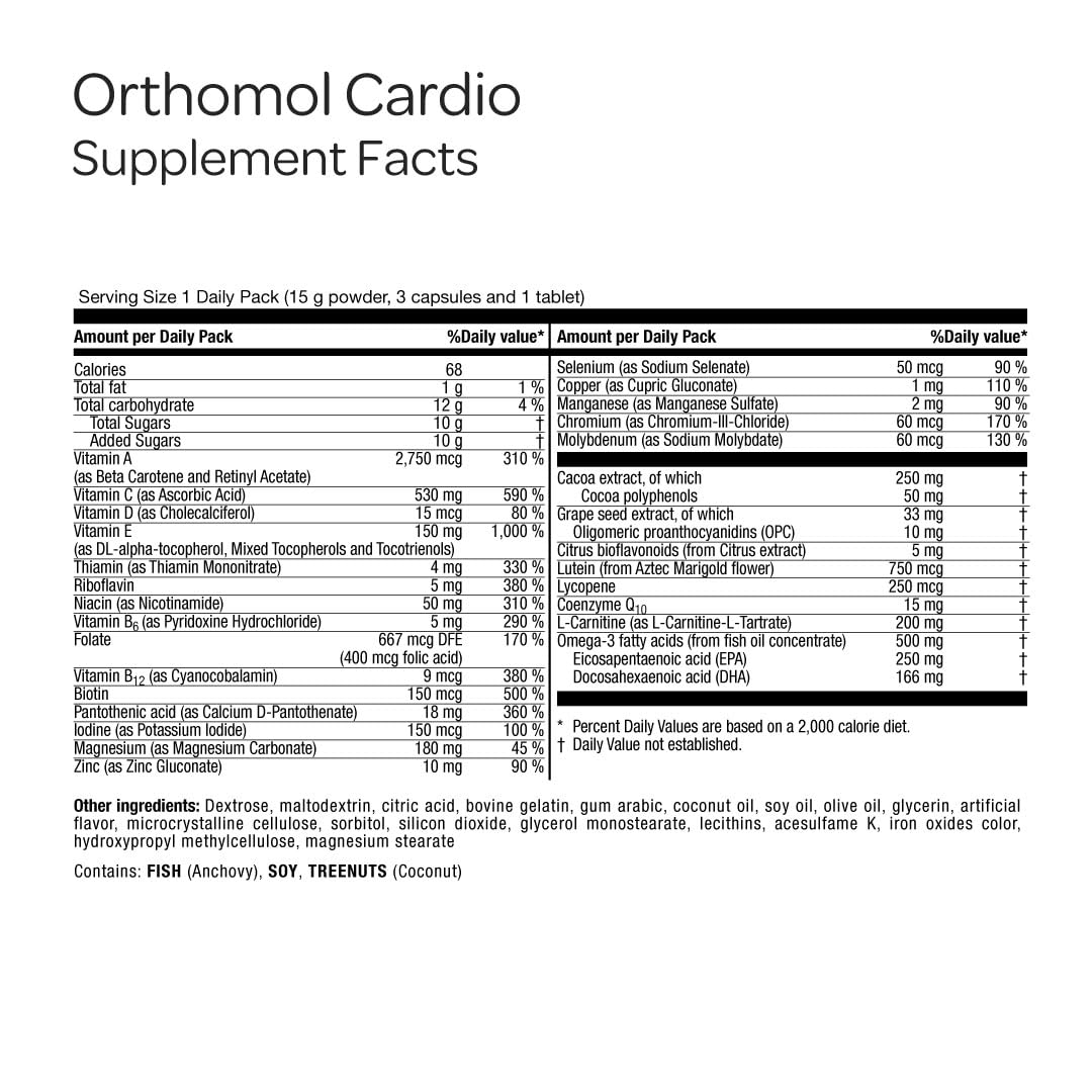 Omega-3 EPA and DHA source in Orthomol Cardio