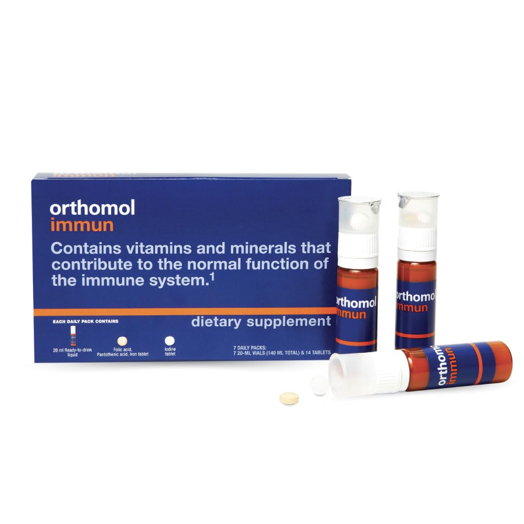 Orthomol Immun 7-day daily-pack box with drinkable vials