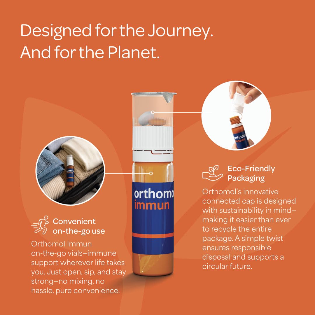 Open-pack Orthomol Immun 7-day supply with drinkable vials