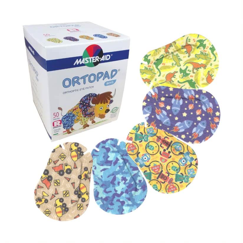 Ortopad Bamboo Boys Eye Patches Blue Camo Pack - Front