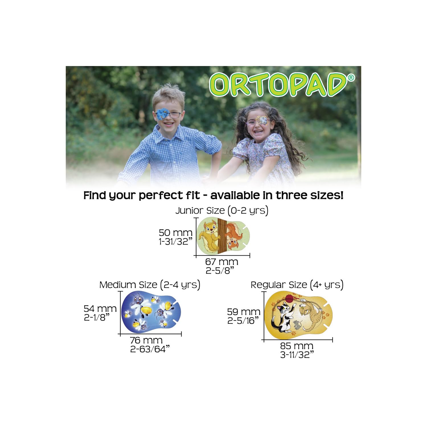 Light-protection inlay on Ortopad bamboo patches