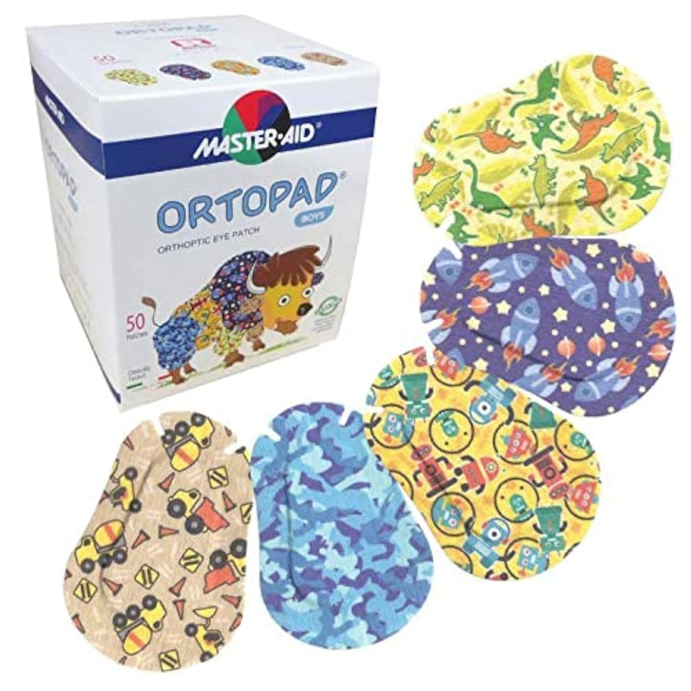 Ortopad Bamboo Boys Eye Patch Blue Camo Pack - front view