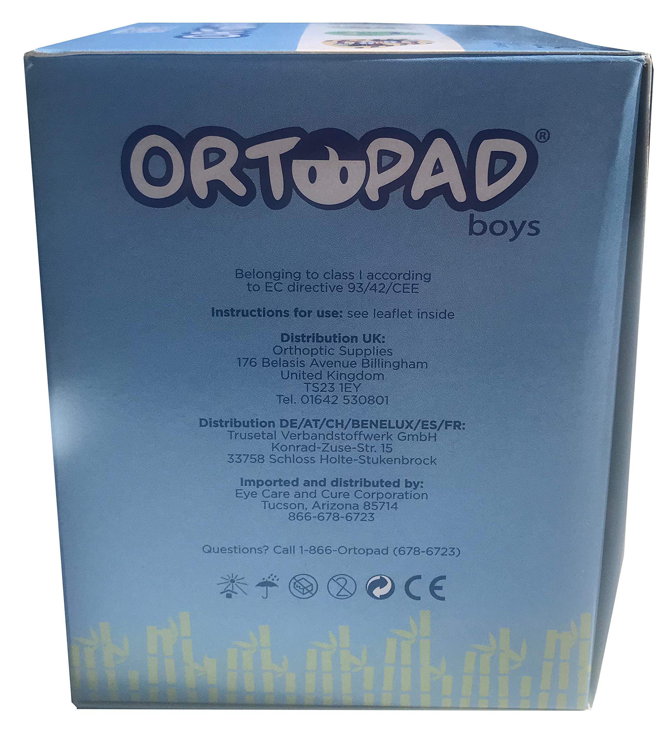 Ortopad Bamboo Boys Eye Patches Soccer design – medium size, 2-4 years
