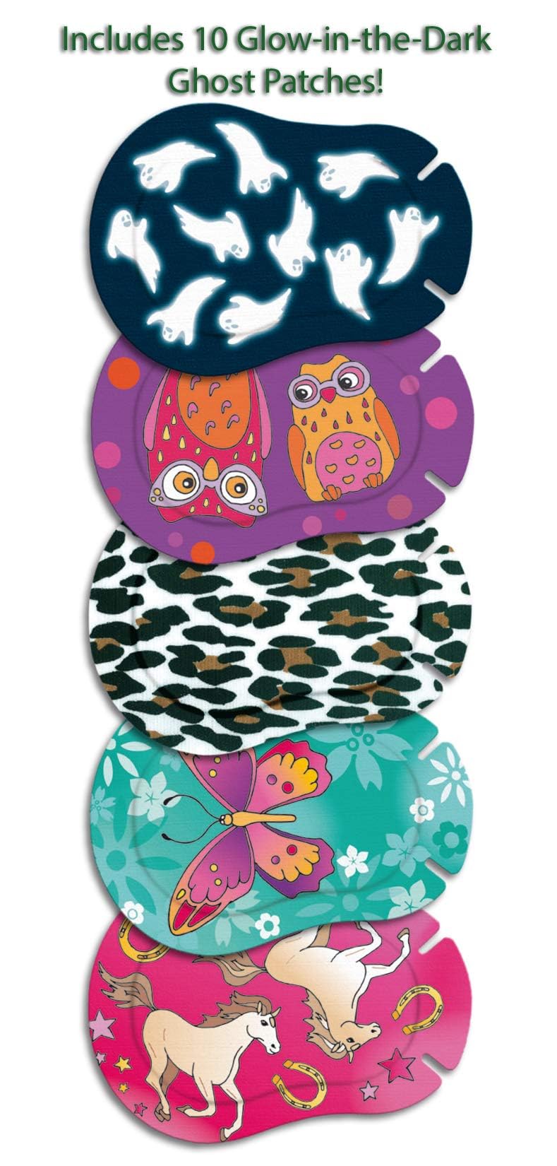 Ortopad Bamboo Girls Eye Patches – Animal Print design (Junior size, 0-2 yrs)