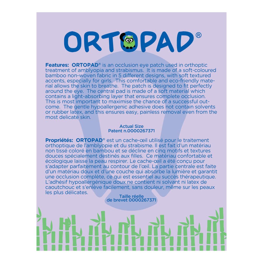 Ortopad Orthoptic Eye Patches Made in Italy packaging and logo