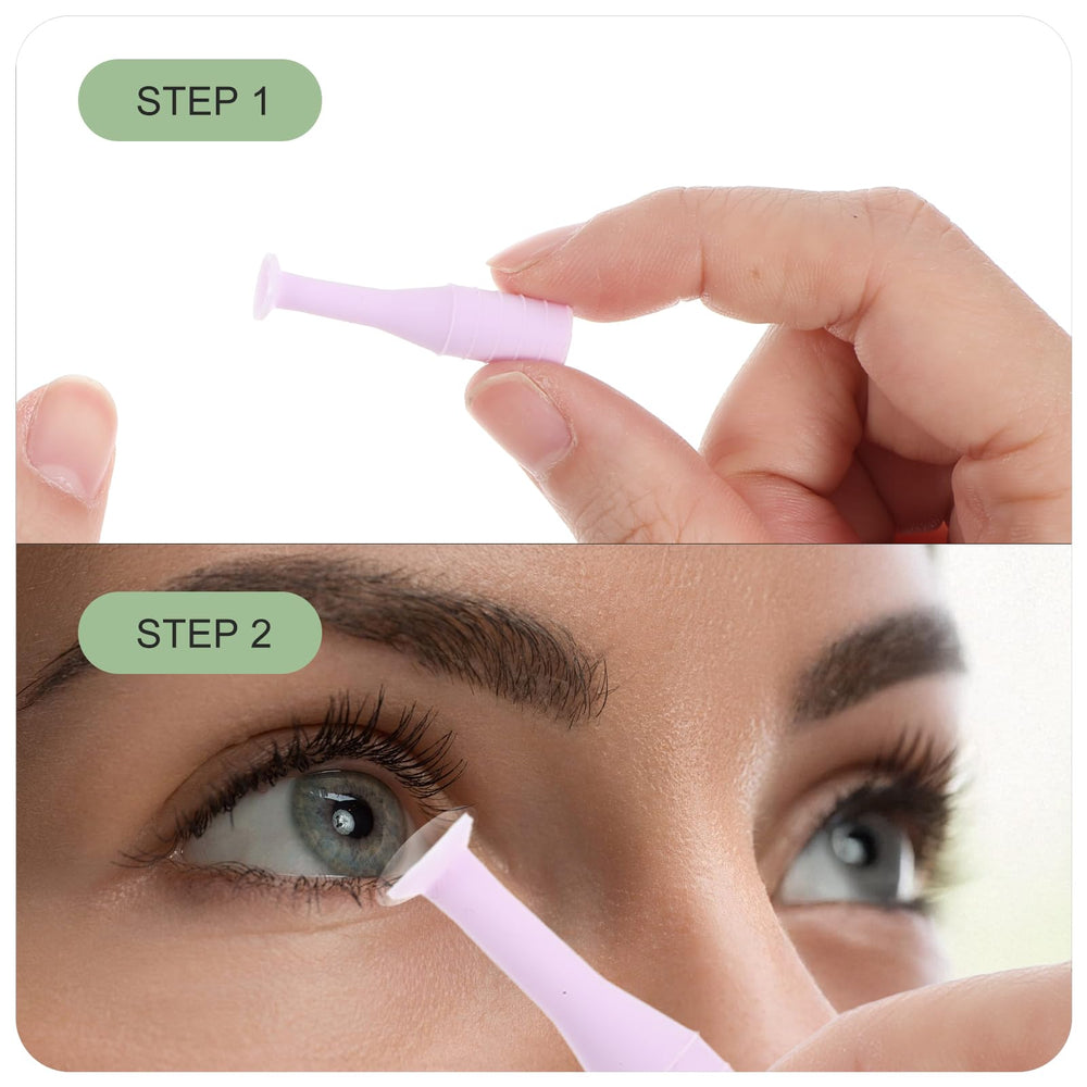 Close-up of silicone suction cup remover for soft contact lenses