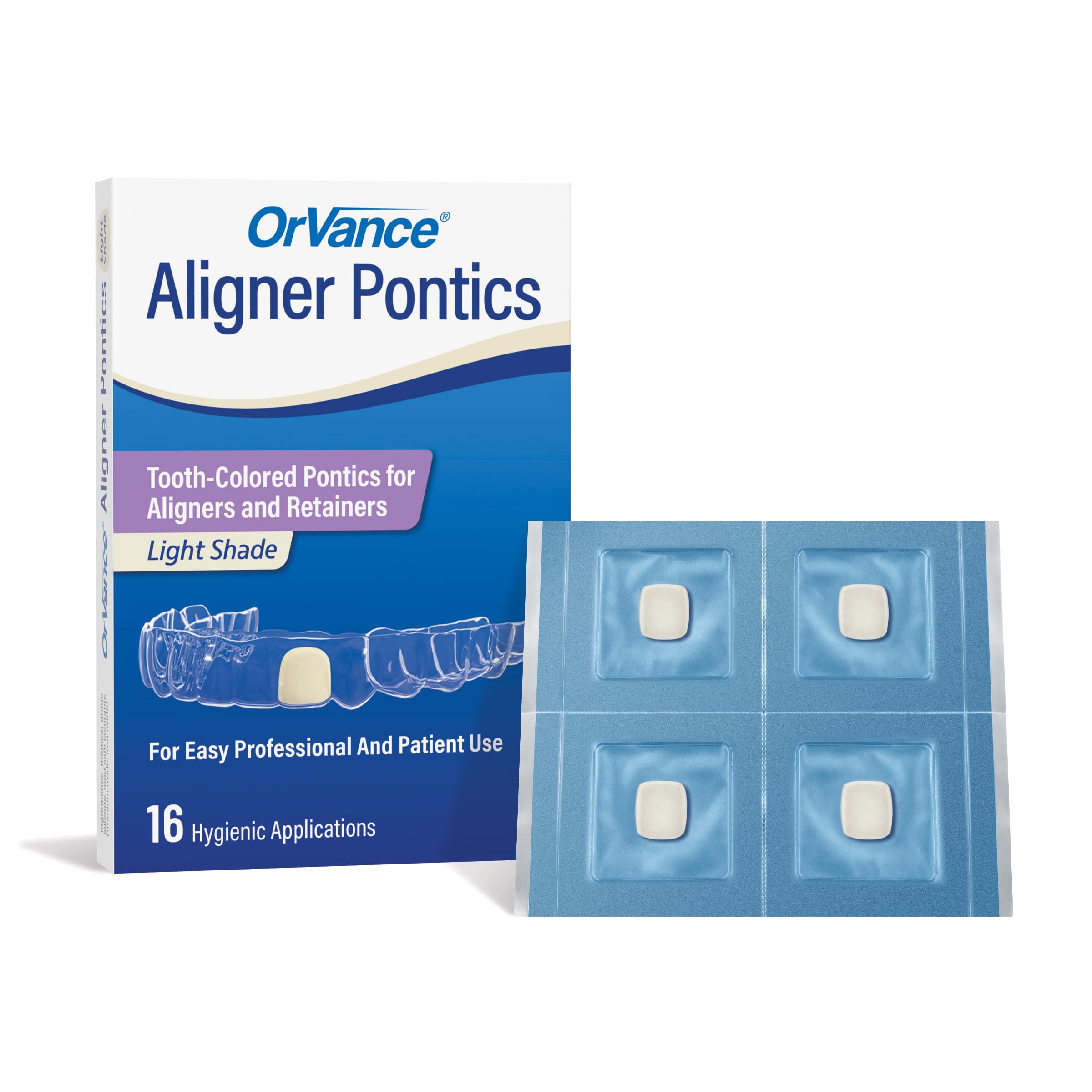 Pontics molded to fit into a clear aligner tray