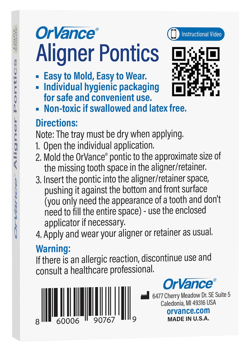 Pontics with a clear aligner tray prepared for use