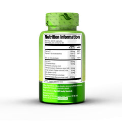 Close-up of ORZAX 9 in 1 Immune Defense supplement ingredients including turmeric, ginger, zinc and quercetin