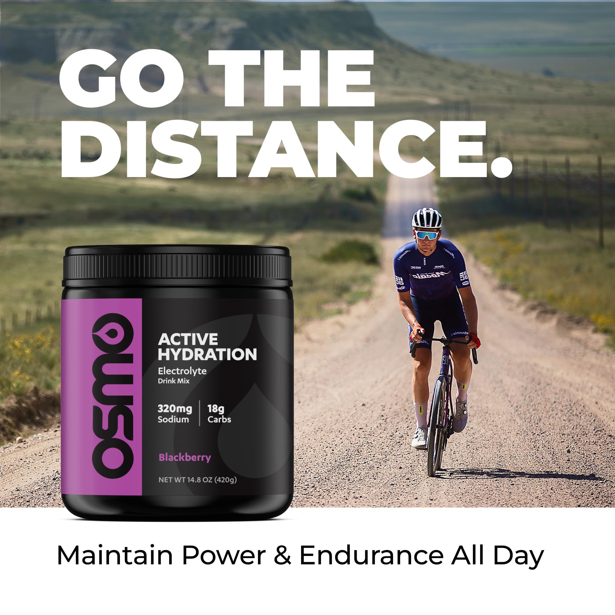 Osmo Active Hydration ingredients label shows non-GMO vegan and gluten-free options.