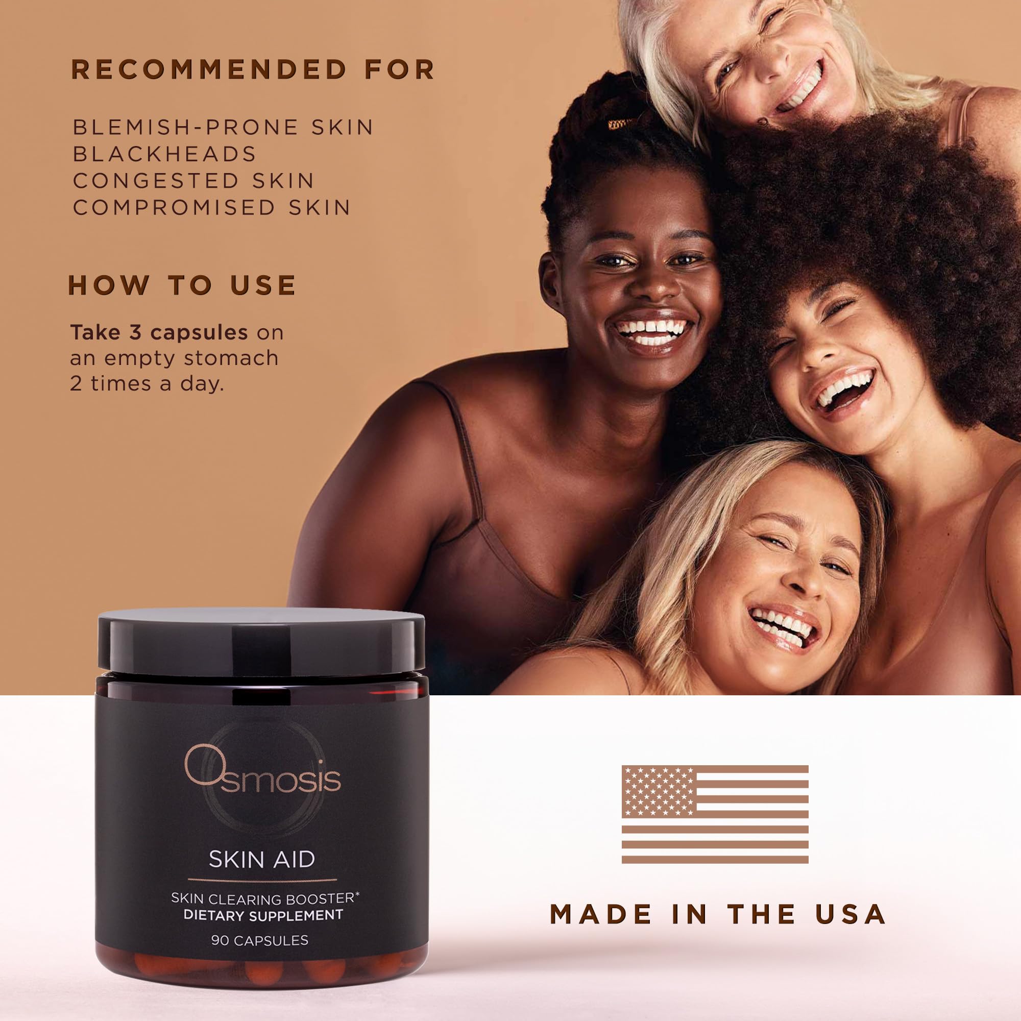 Concept image showing skin clarity and microbiome balance