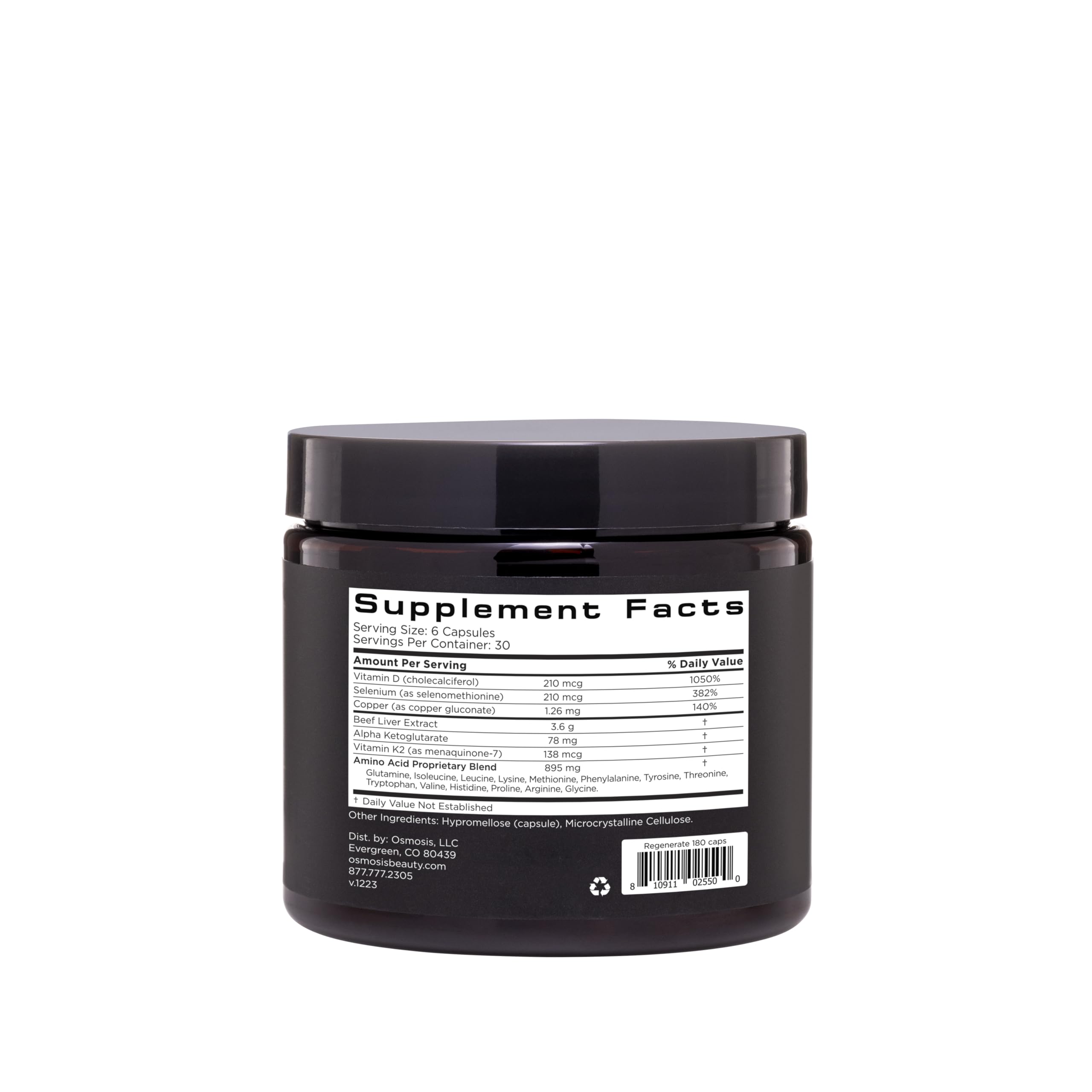 US origin tag on Osmosis Skincare Regenerate packaging