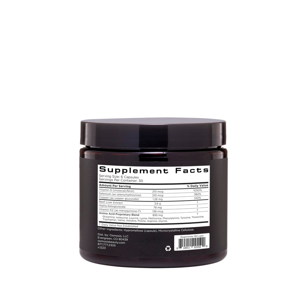 US origin tag on Osmosis Skincare Regenerate packaging