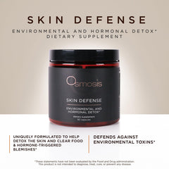 Back view of Osmosis Skincare Skin Defense Supplement bottle