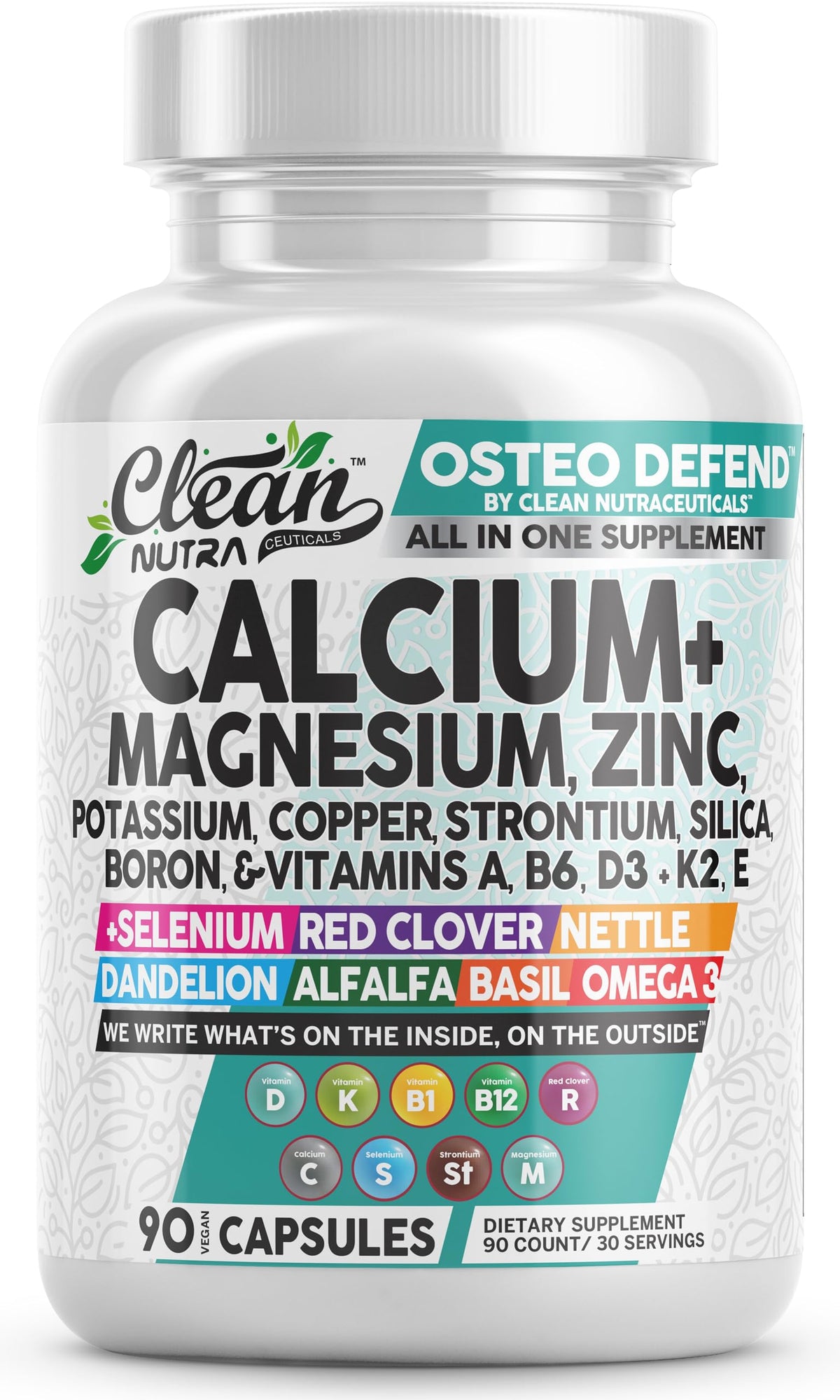 All-in-one Osteo Defend calcium magnesium zinc with D3 K2 and minerals