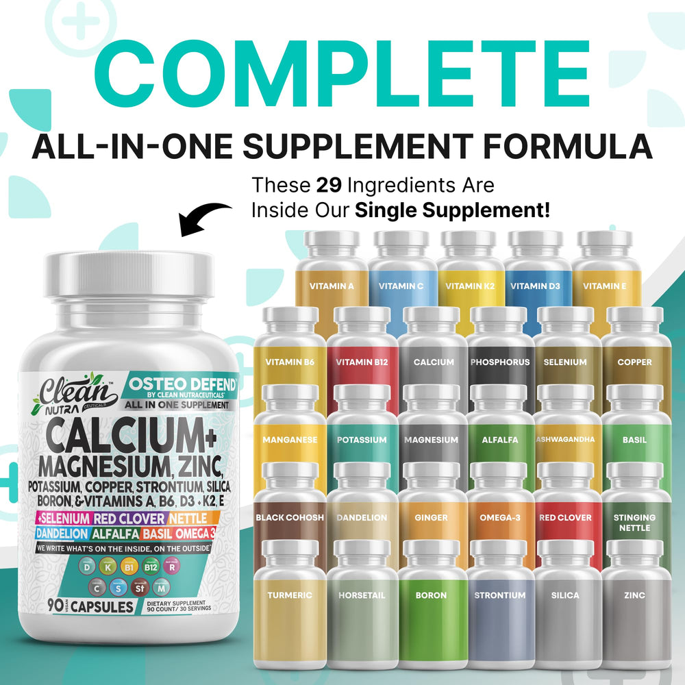 Osteo Defend minerals including strontium, silica, copper, boron