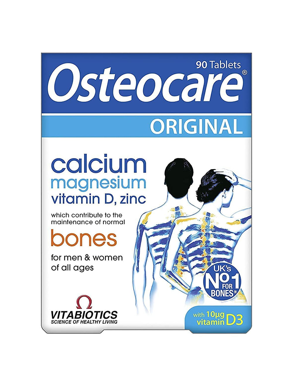 Osteocare 800mg calcium with vitamin D3, magnesium and zinc tablets – 90 count