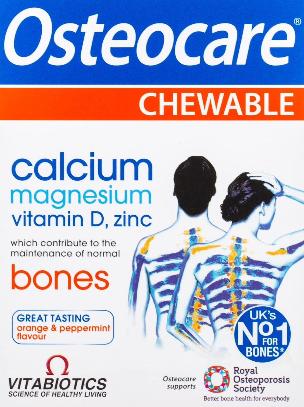 Osteocare Chewable 30 Tablets front view label