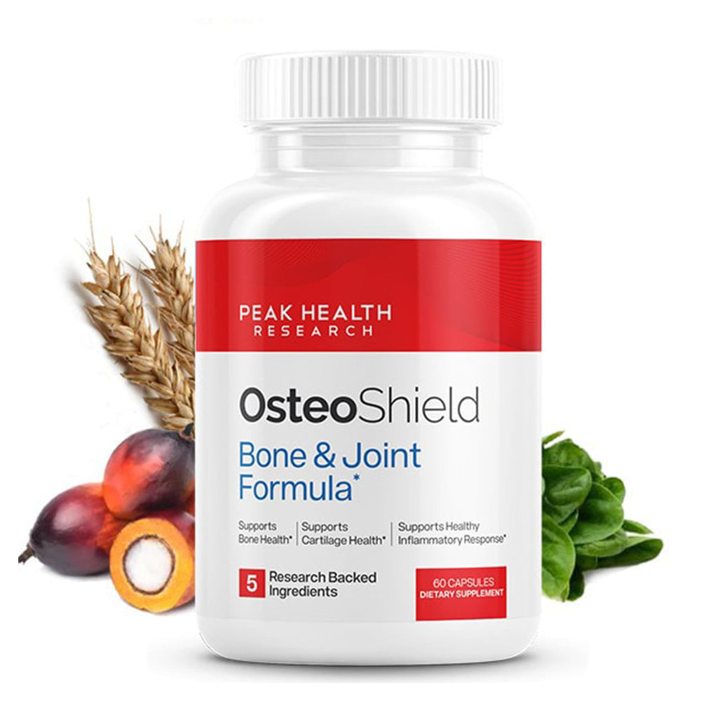 OsteoShield bottle with 60 capsules for bone and joint support