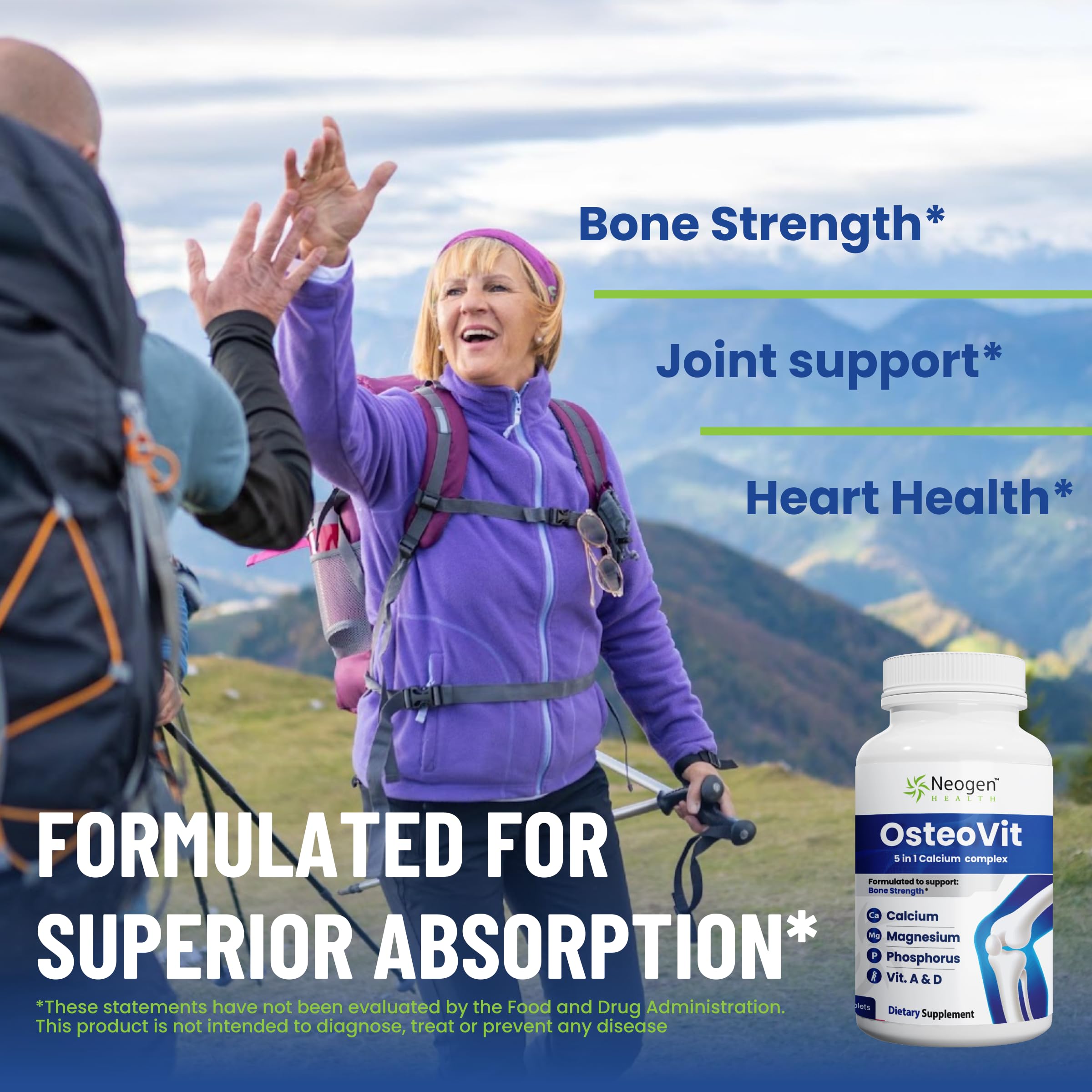 Visual of calcium absorption and bone density support